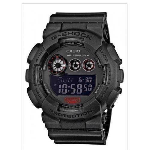 Image of Casio G-Shock sort resin med stål quartz multifunktion Herre ur, model GD-120MB-1ER